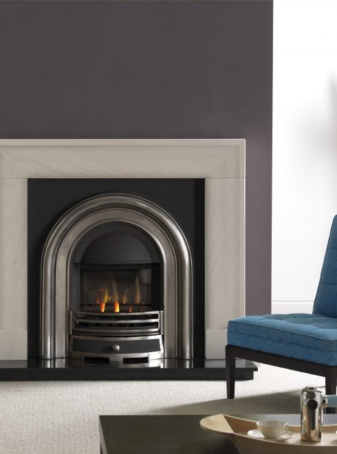 Polished classic fireplace